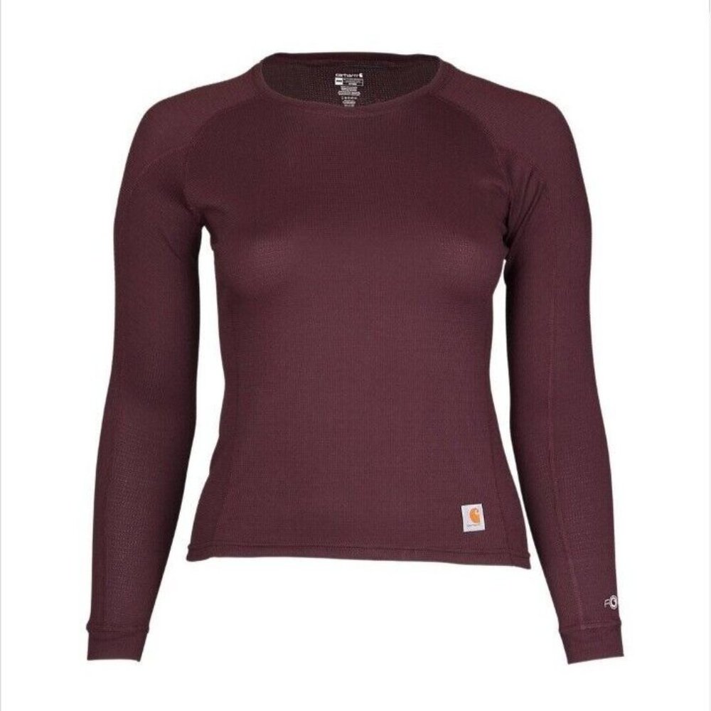 Carhartt Force Midweight Waffle Base Layer Crewneck Top Small UM0195-w NWT